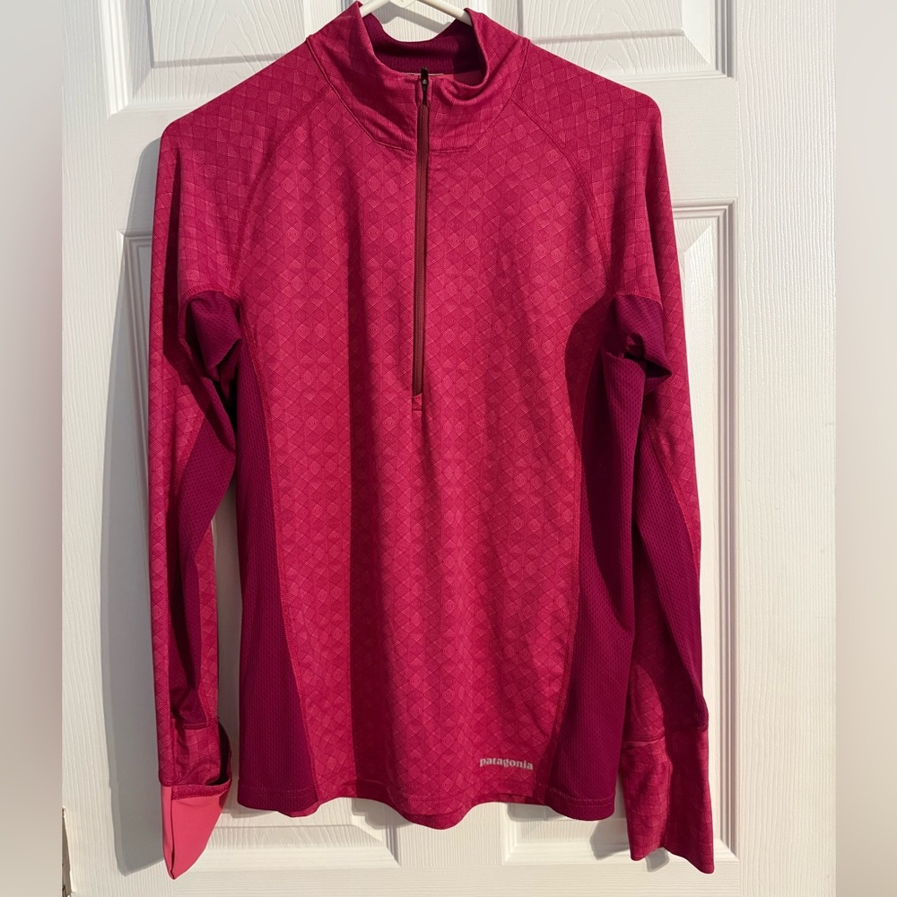 Patagonia Women’s Capilene Midweight Zip Neck Pullover Pink Size Small